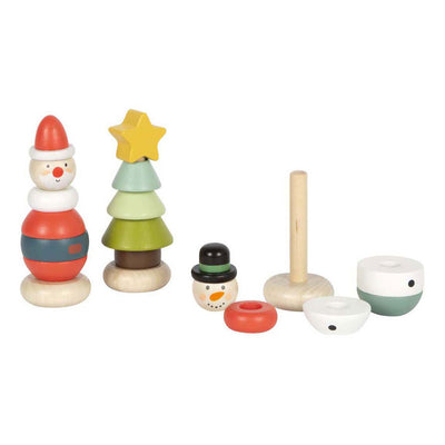 Small foot - Tour à empiler Noël et hiver, 9 pièces