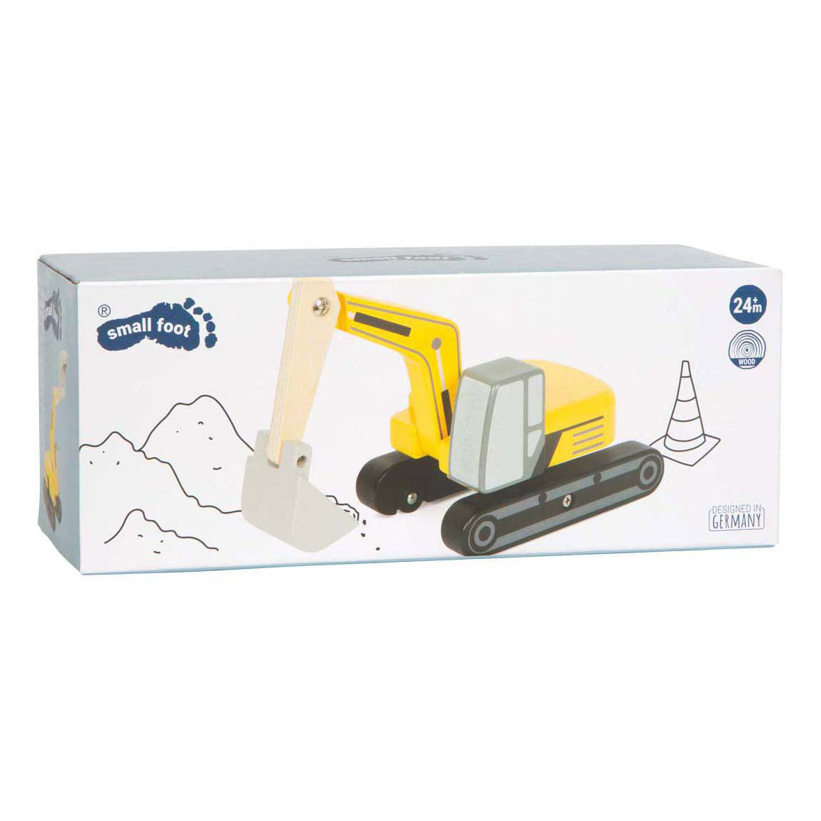 Petit pied - excavateur en bois