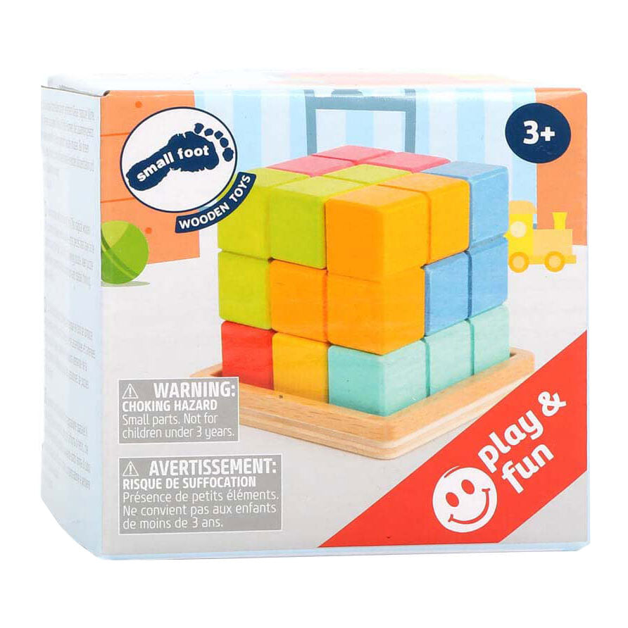 Puzzle du cerveau 3D en bois de petit pied