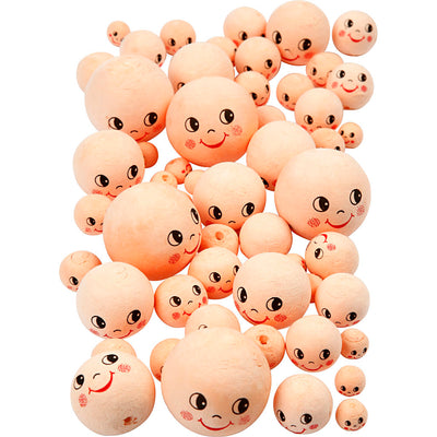 Creativ Company Heads, D 12 + 18 + 22 + 30 + 40 mm, beige léger, 100 pièces 1 boîte