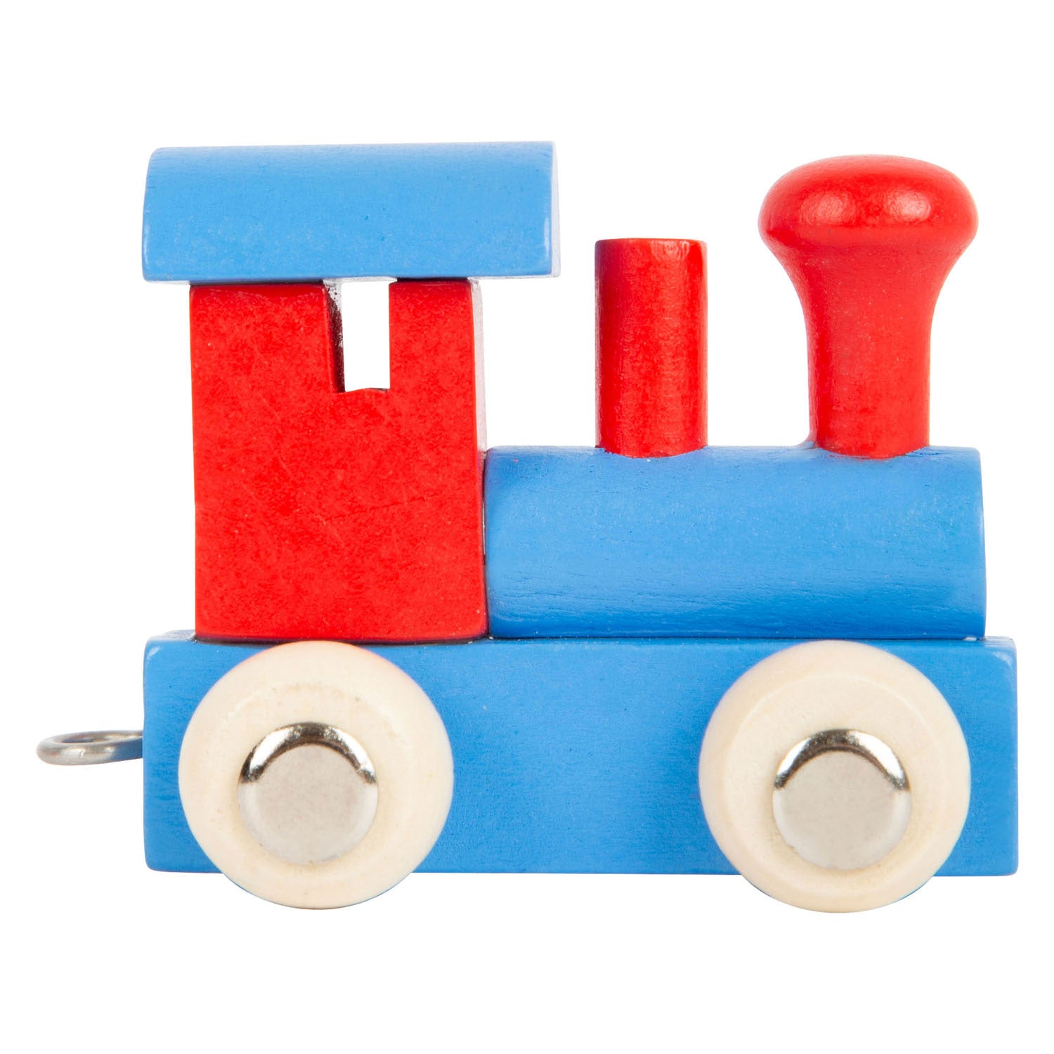 Petit pied - Locomotive en bois bleu rouge - 12