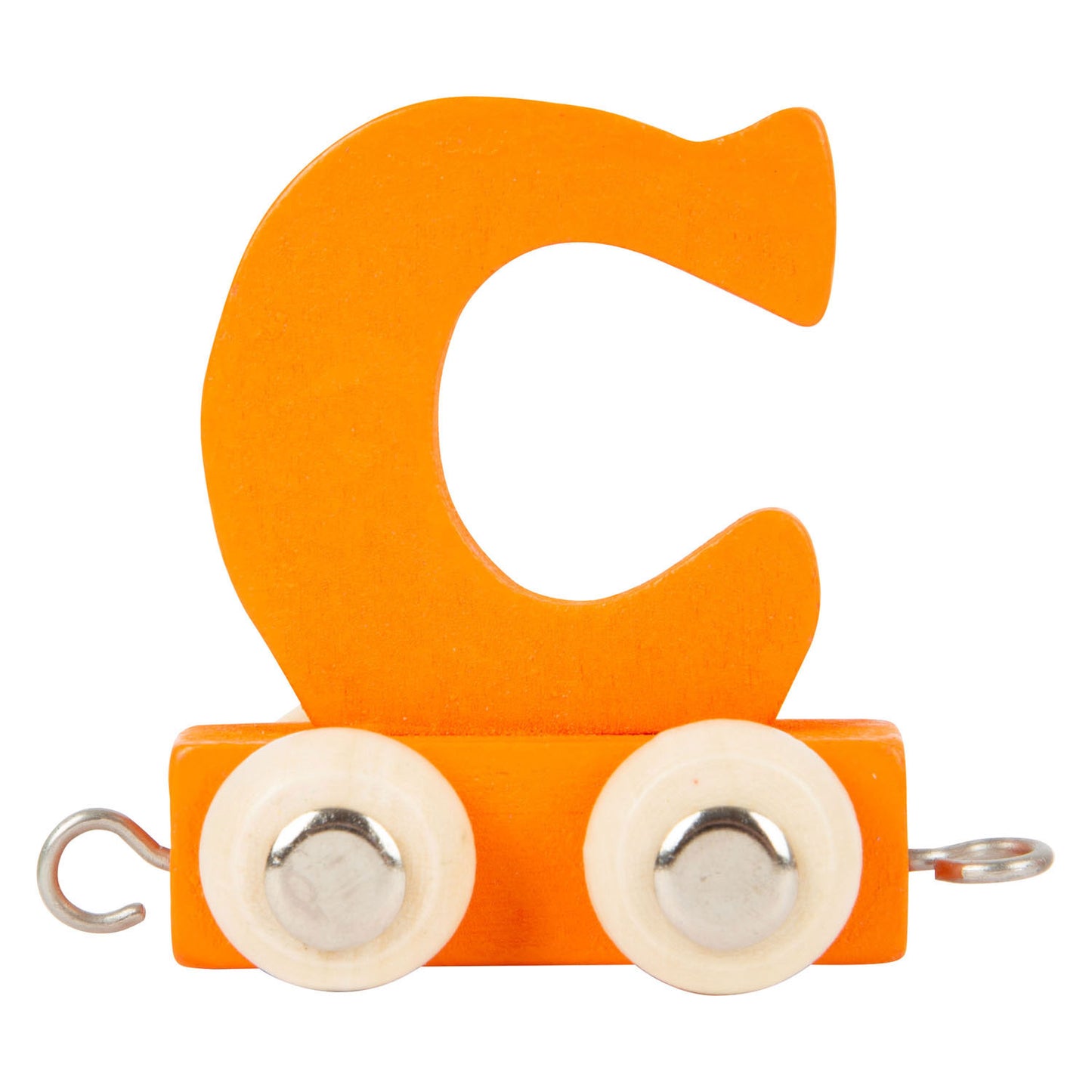 Petit pied - Font en bois orange - C - 12 pièces