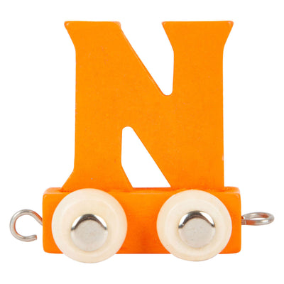 Petit pied - Font en bois orange - n - 12 pièces