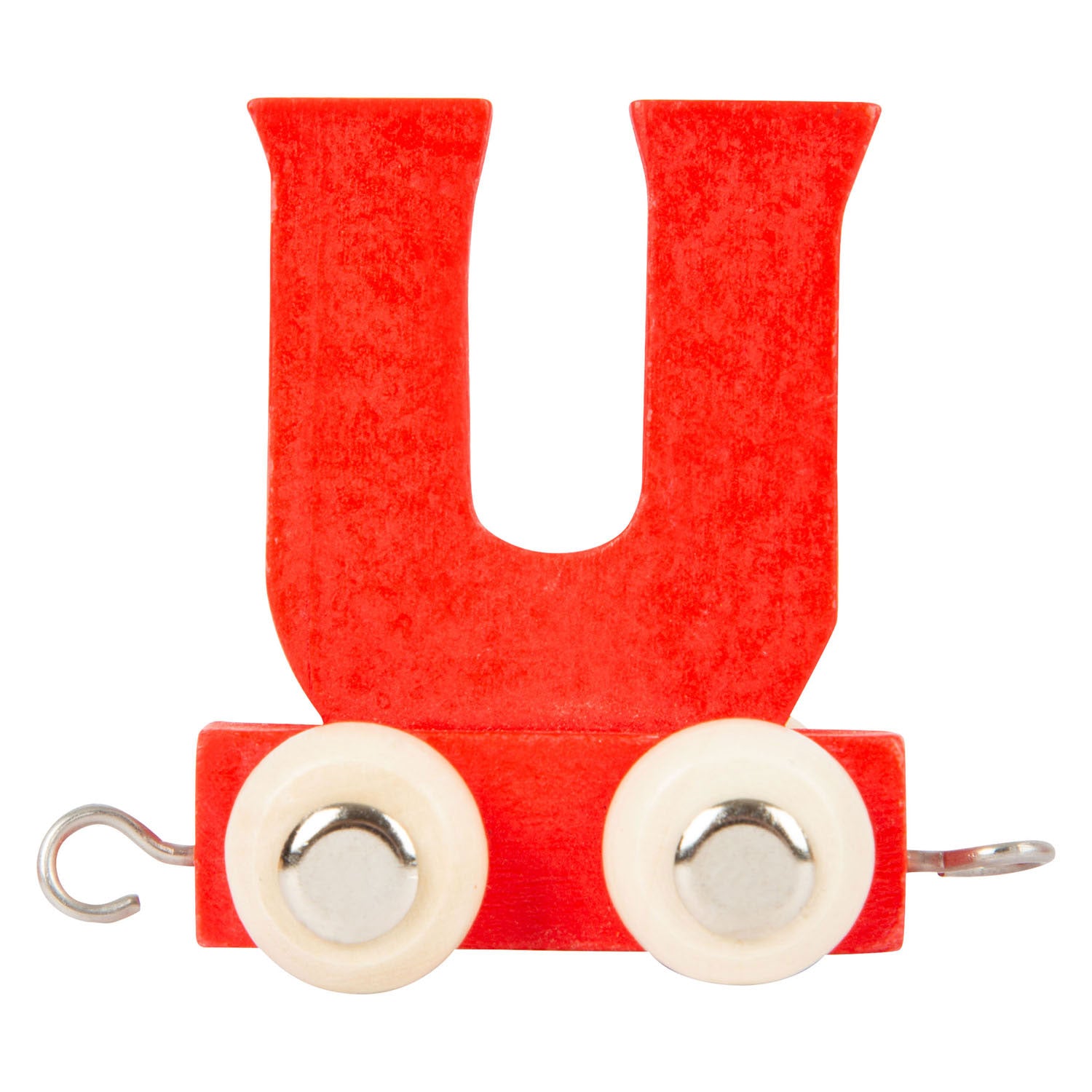 Petit pied - police en bois rouge - U - 12 pièces