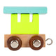 Small foot - wagon de train à lettres en bois coloré - 12 pièces