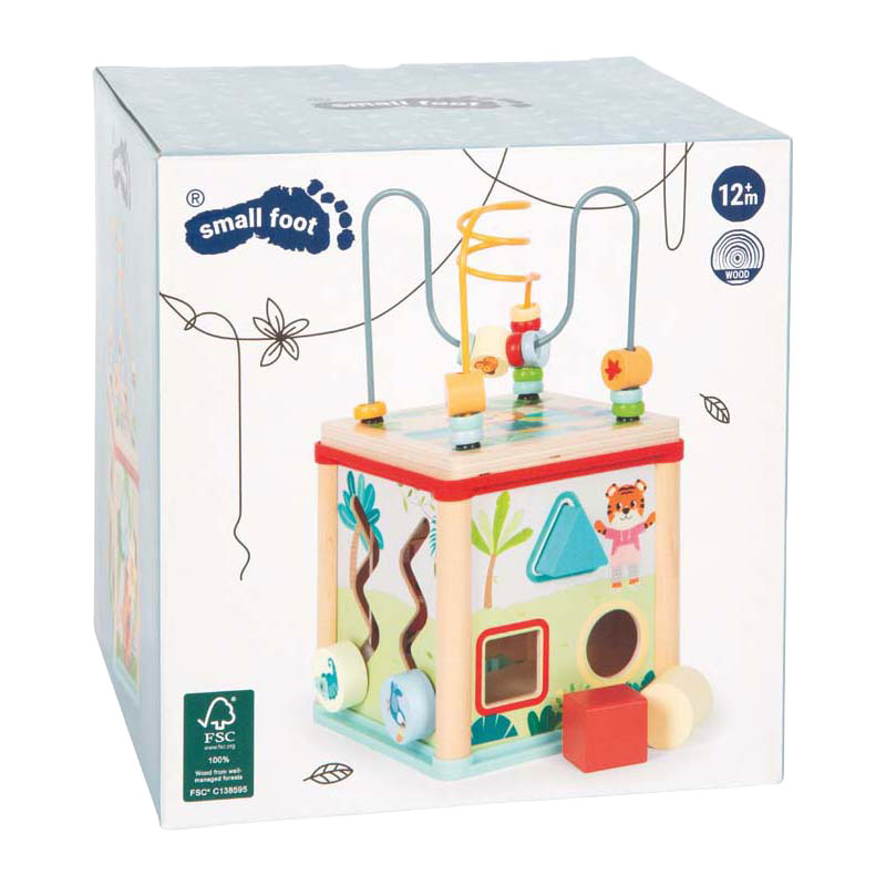 Small foot - cube de motricité en bois fsc jungle friends