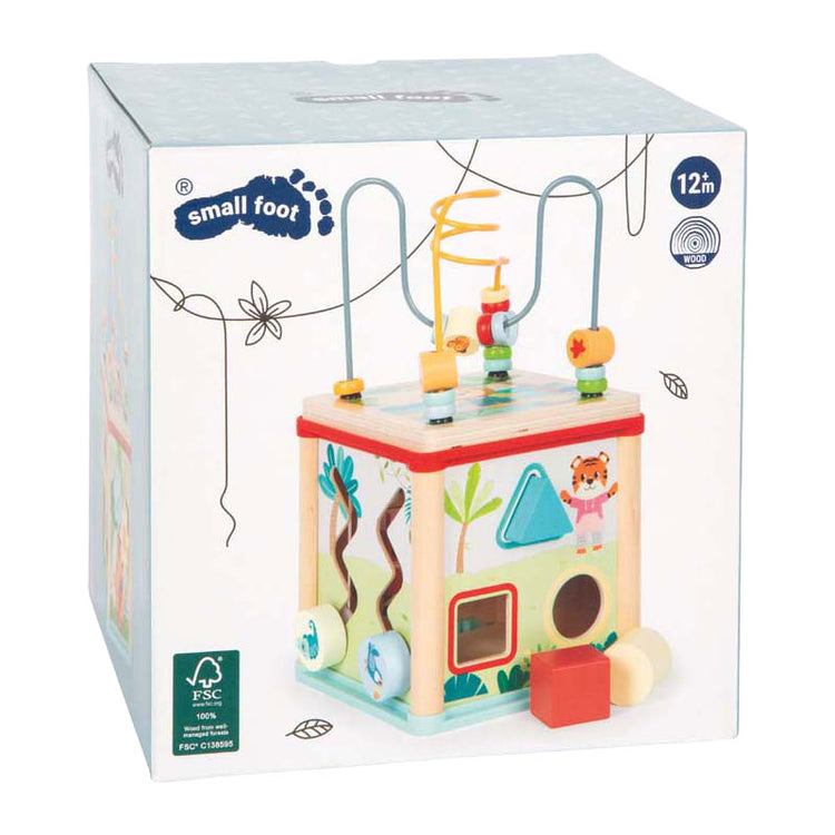 Small foot - cube de motricité en bois fsc jungle friends