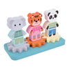 Small foot - jeu d'empilage en bois avec engrenages jungle friends fsc