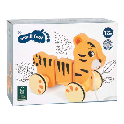 Small foot - animal de trait en bois tigre safari fsc