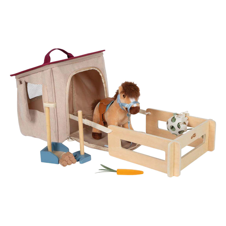 Small foot - set de jeu pour chevaux avec écurie et accessoires dans un sac
