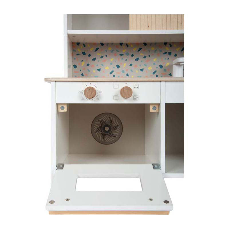 Small foot - Cuisine de jeu compacte en bois et terrazzo