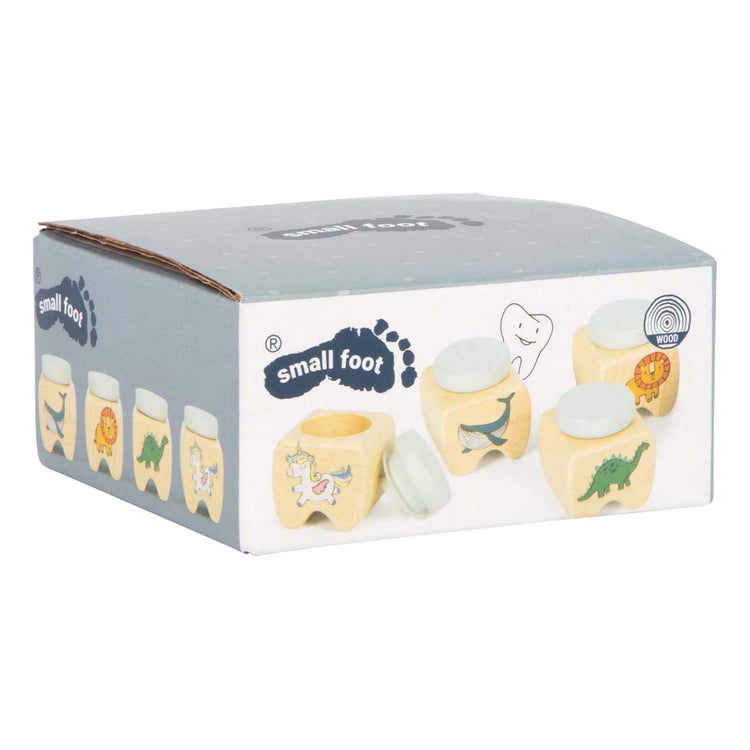 Small foot - boîtes à dents de bébé en bois - 4 pcs.