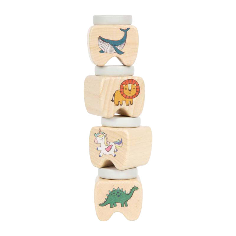 Small foot - boîtes à dents de bébé en bois - 4 pcs.
