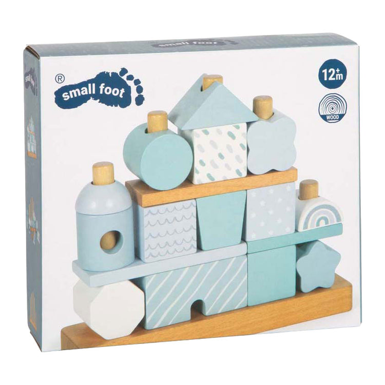 Small foot - maison empilable en bois bleu - 18 pcs.