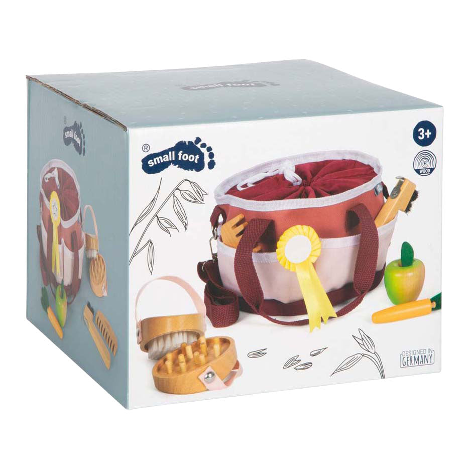 Small foot - set de soins pour chevaux avec sac rouge