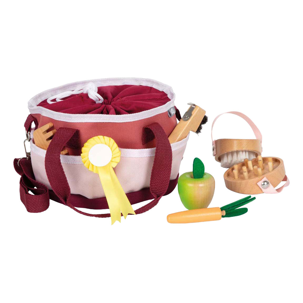 Small foot - set de soins pour chevaux avec sac rouge