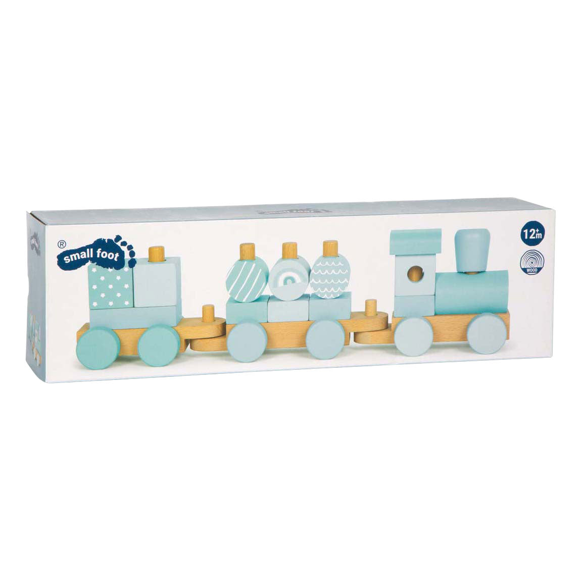 Small foot - train en bois bleu
