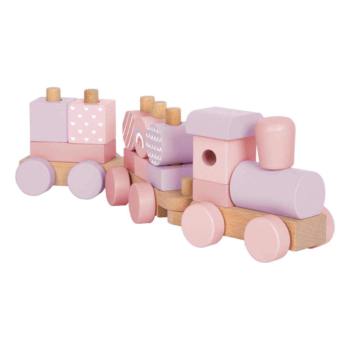 Small foot - train en bois rose