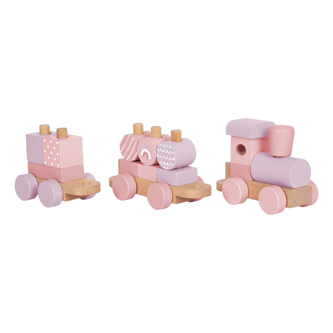 Small foot - train en bois rose