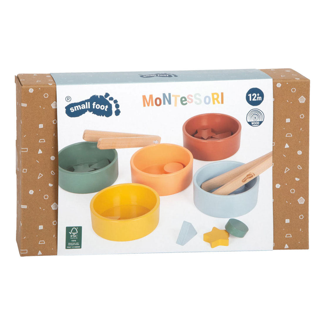 Small foot - jeu de tri Montessori en bois avec pinces