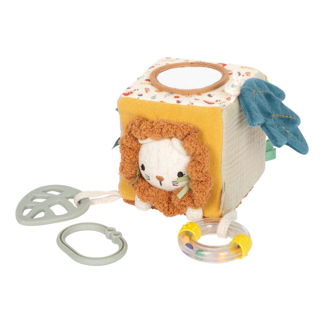 Small foot - cube en tissu petit lion