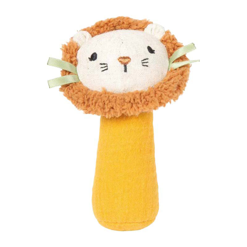 Small foot - jouet à saisir en tissu avec petit hochet lion