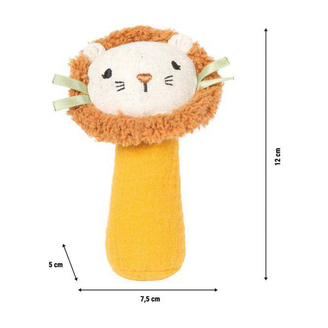 Small foot - jouet à saisir en tissu avec petit hochet lion