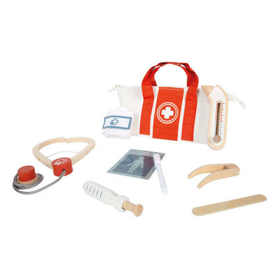 Small foot - trousse de médecin rouge - 8 pièces.