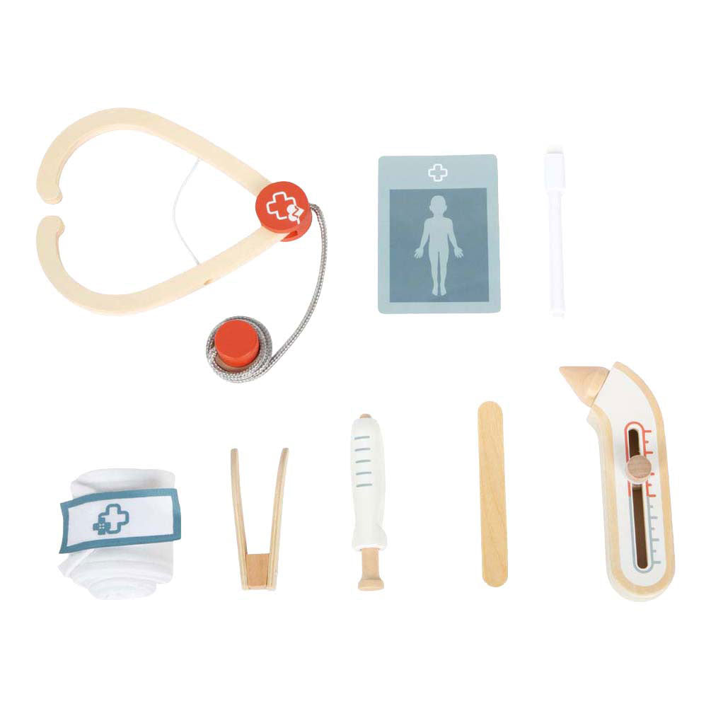Small foot - trousse de médecin rouge - 8 pièces.