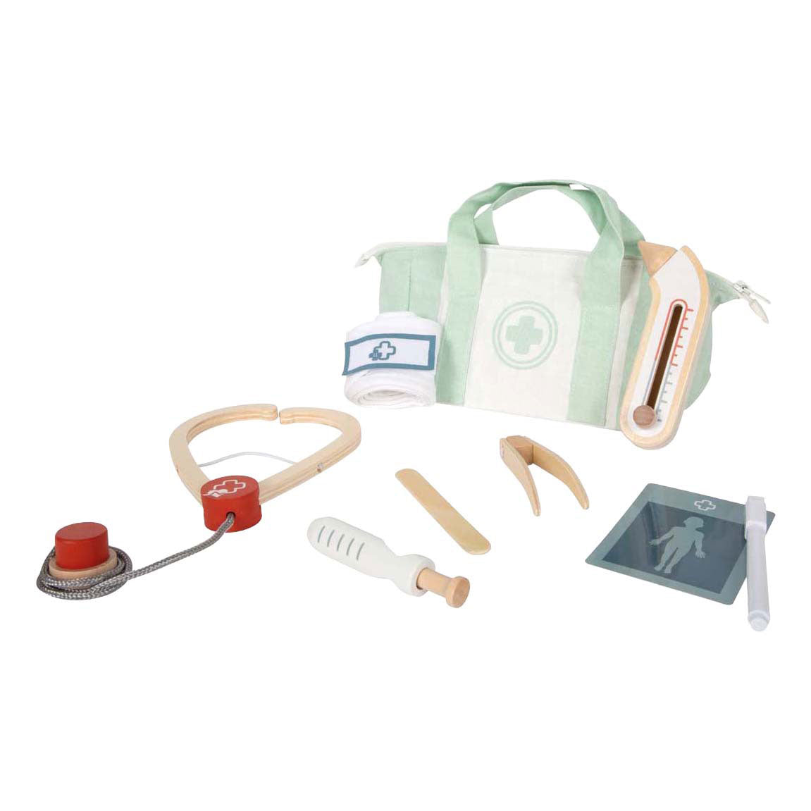 Small foot - trousse de médecin vert sauge - 8 pièces.