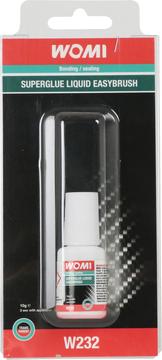 Womi superglue w232 superglue liquide easybrush transparente 10 grammes