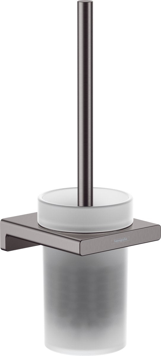 Hansgrohe addtoris ensemble de brosse de toilette mural chrome noir brossé