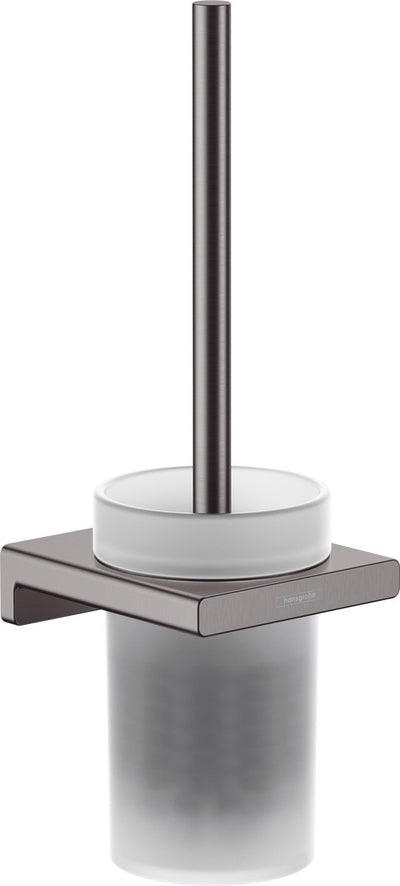 Hansgrohe addtoris ensemble de brosse de toilette mural chrome noir brossé