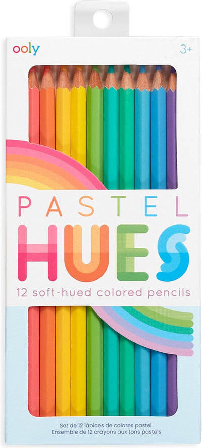 Ooly - teintes pastel - crayons de couleur - 12 crayons de couleurs pastel