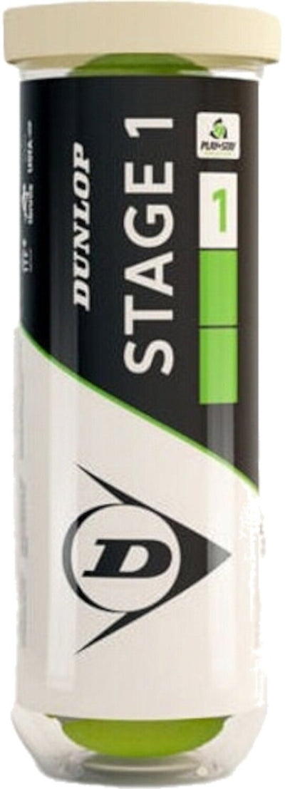 Balles de tennis Dunlop stage 1 - 3 pièces - vert jaune