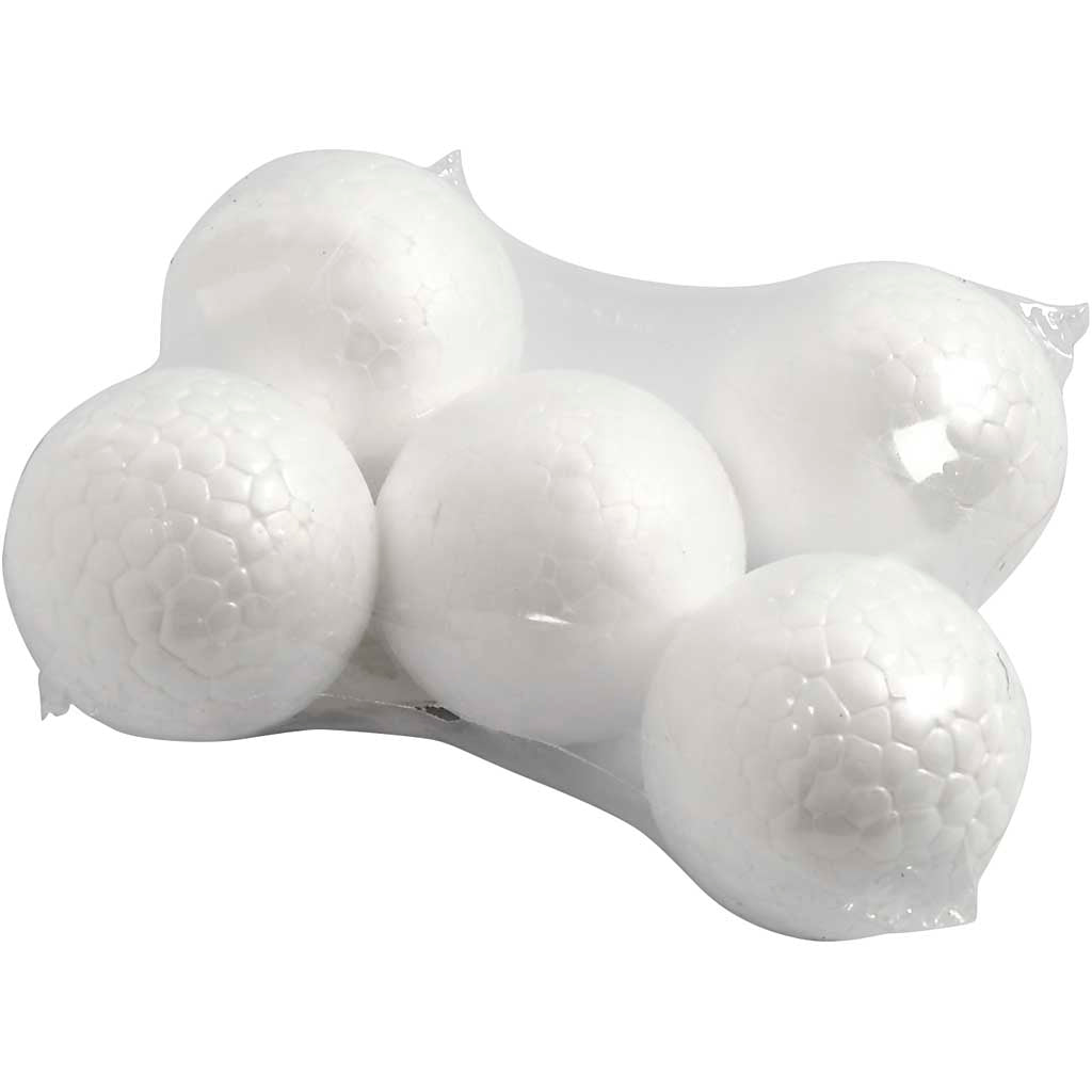Creativ Company Styropor Balls White, 5e.