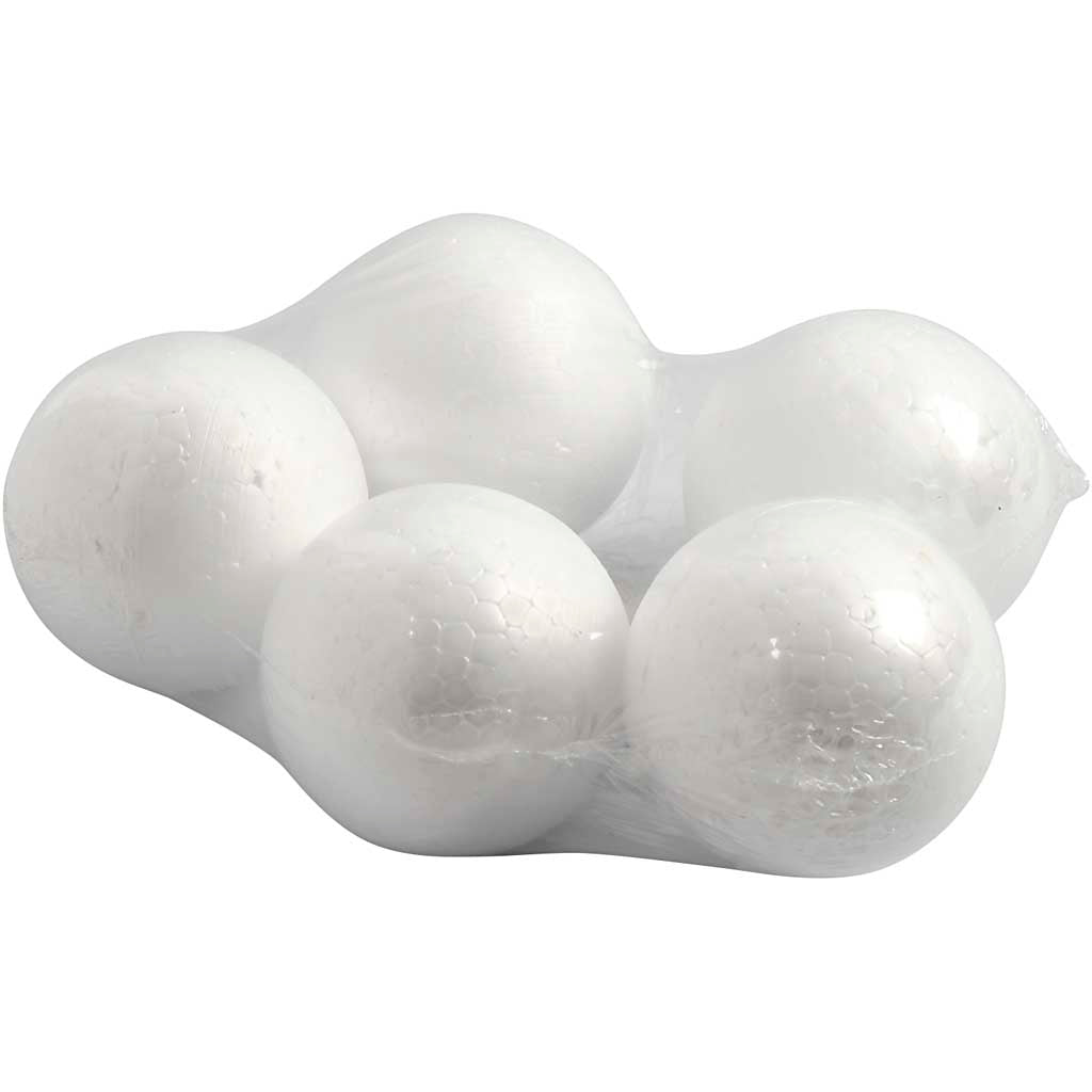 Boules Creativ company, d 6 cm, blanches, 5 pièces 1 boîte