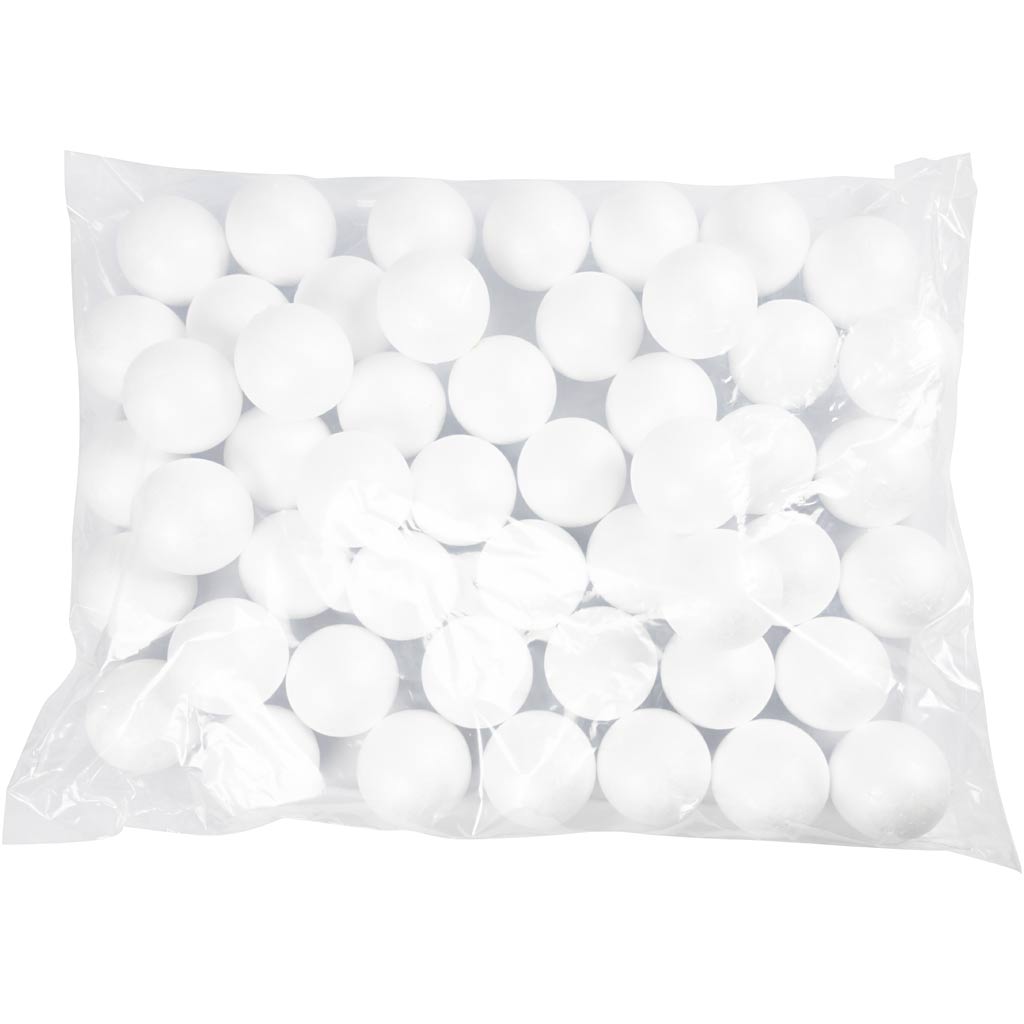 Boules Creativ company, d 7 cm, blanches, 50 pièces 1 boîte