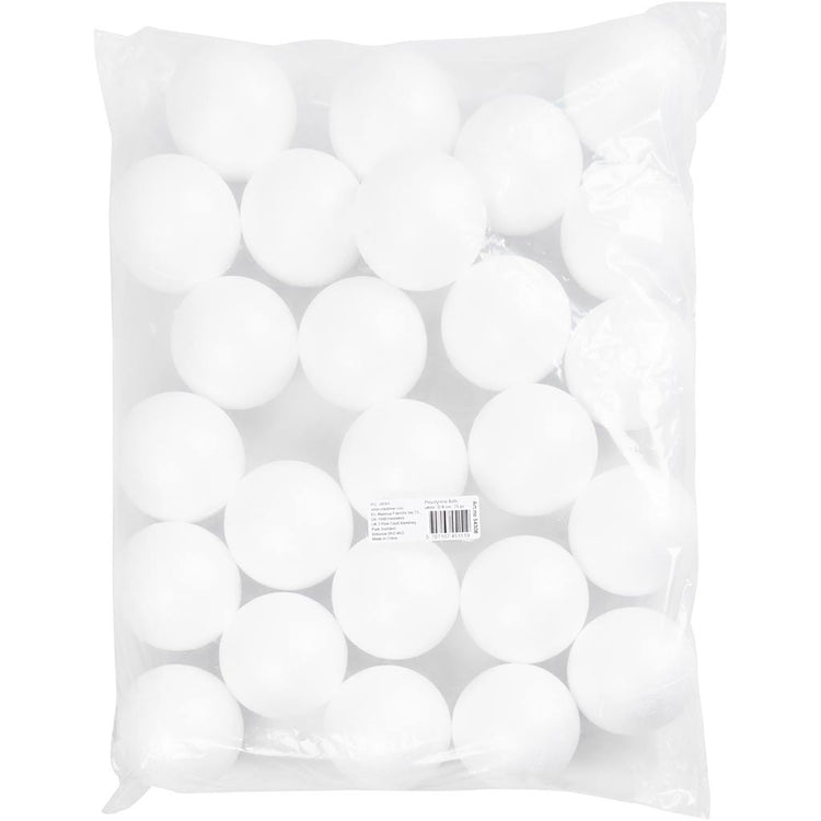 Boules Creativ company, d 8 cm, blanches, 25 pièces 1 boîte