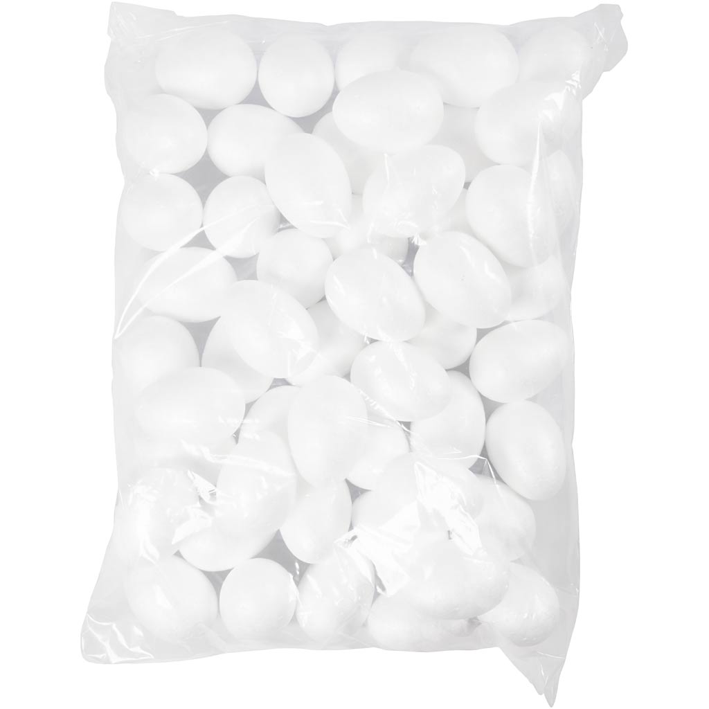 Oeufs Creativ company, h: 6 cm, blanc, 50 pièces 1 boîte