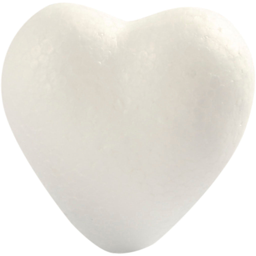 Coeurs Creativ company, h: 6 cm, d: 3 cm, l: 6 cm, blanc, 5 pièces 1 boîte