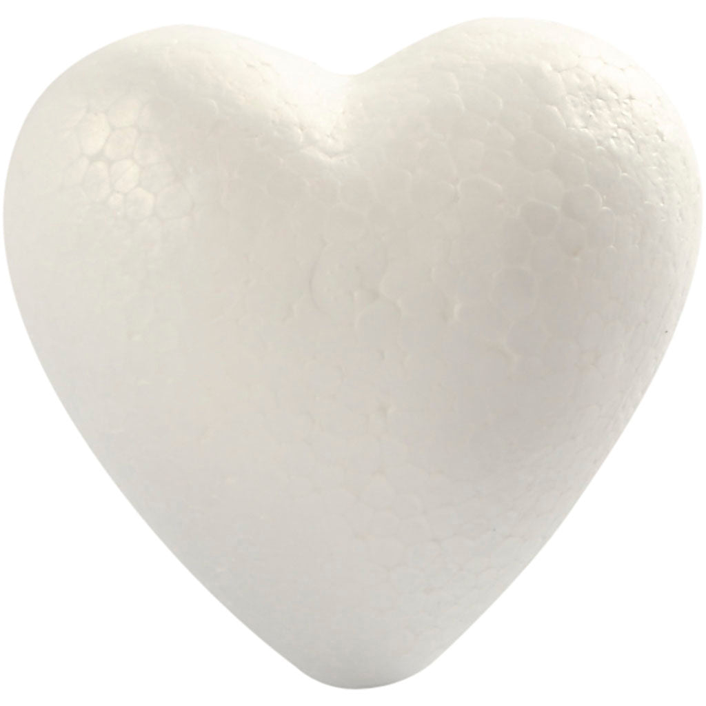 Coeurs Creativ company, h : 8 cm, d : 4,5 cm, l : 8 cm, blanc, 5 pièces 1 boîte