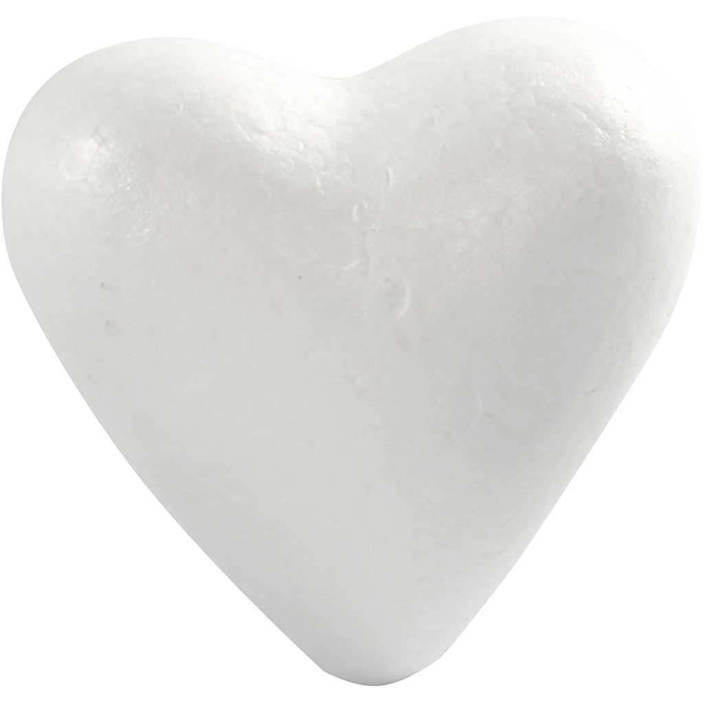 Coeurs Creativ company, h : 11 cm, d : 5 cm, l : 11,5 cm, blanc, 25 pièces 1 boîte