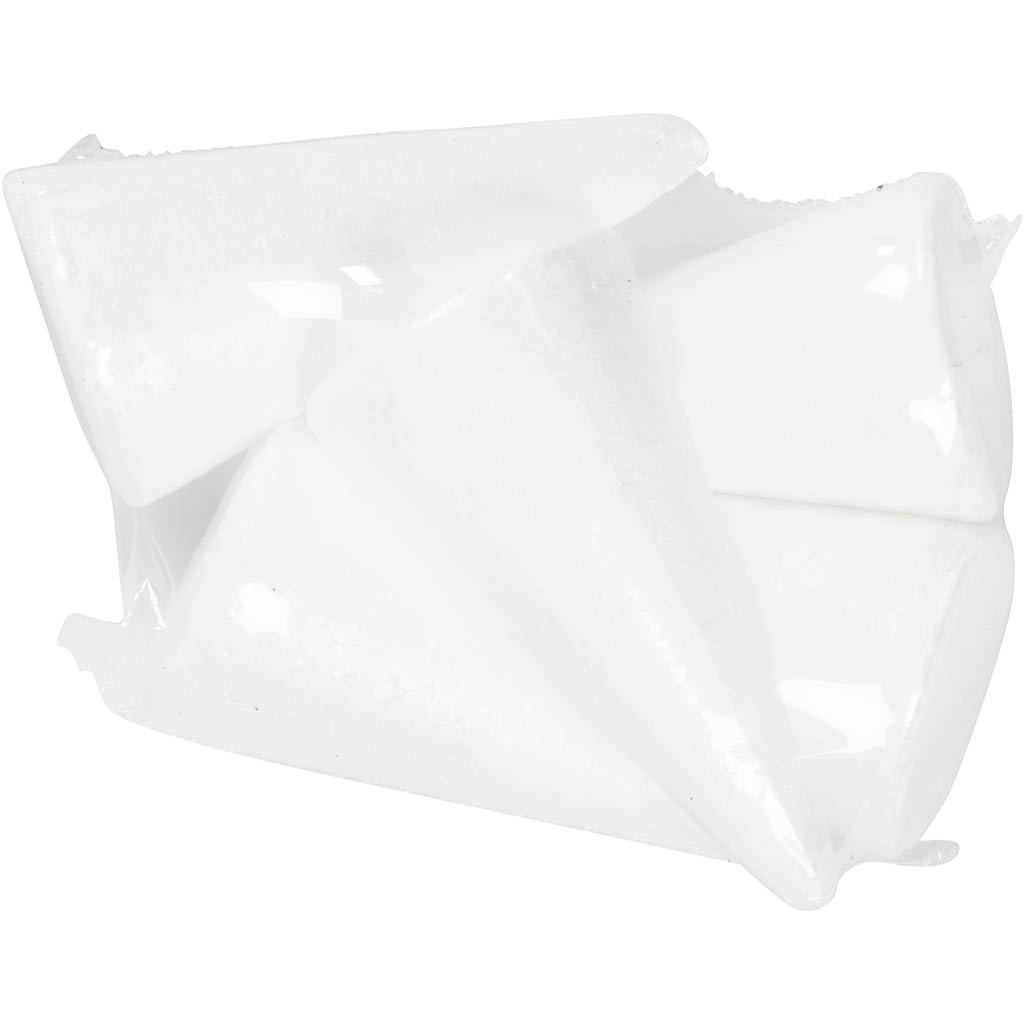 Cônes Creativ company, h : 11 cm, d 5,5 cm, blanc, 5 pièces 1 boîte