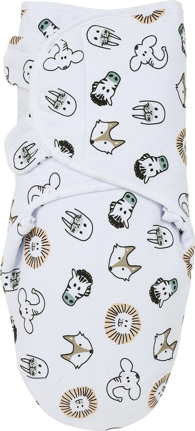 Meyco bébé animal swaddle emmaillotage doublé - multicolore - 0-3 mois - 2,0 tog