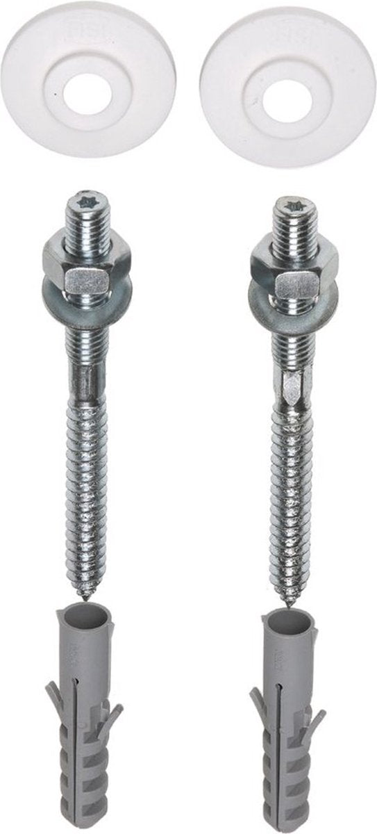 Kit de fixation pour lavabo Plieger par 2 - m10x110mm - avec bouchon
