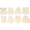 Figurines en bois Creativ company, échantillons, h : 12,4 cm, épaisseur 3 mm, 8 pièces 1 boîte