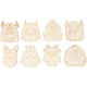 Figurines en bois Creativ company, échantillons, h : 12,4 cm, épaisseur 3 mm, 8 pièces 1 boîte