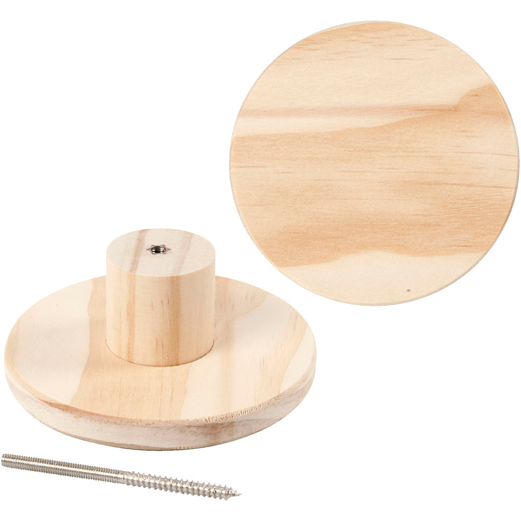 Porte-manteau Creativ company, rond, d: 4,5 cm, d 11 cm, 1 pièce