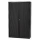 Armoire à portes roulantes haute acier 100x43x198cm noir 4 étagères